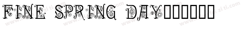 Fine Spring Day字体转换